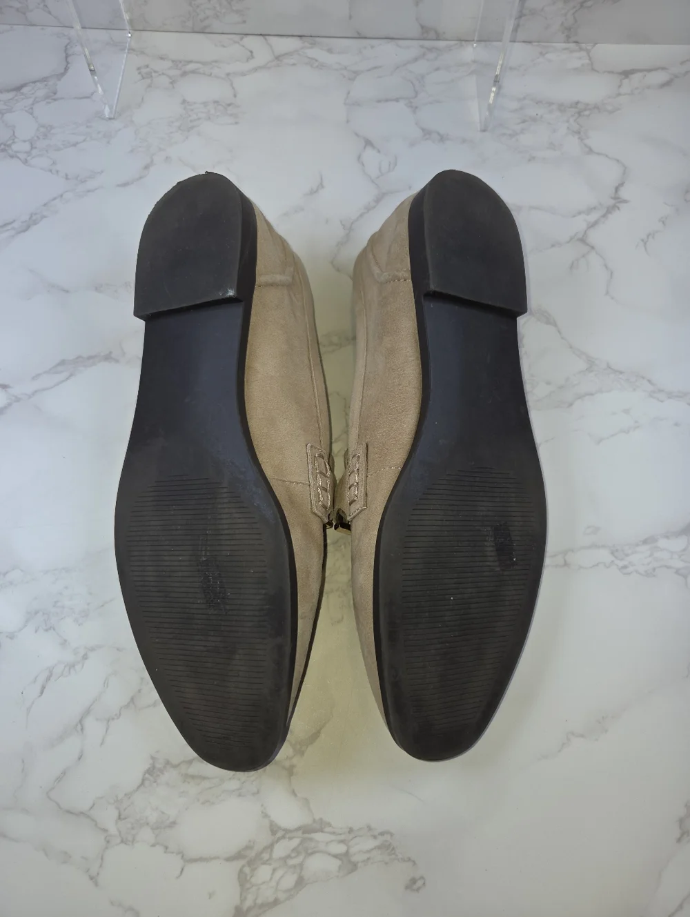 Steve Madden Beige Suede Horsebit Loafers(B9) - Picture 5 of 7